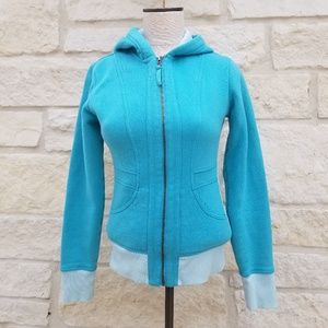Lucy Full-Zip Turquoise Hoodie sz XS